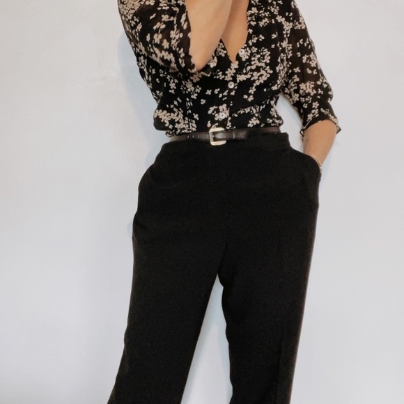 💫 St. John Caviar Crepe Emma Trouser Black Pants